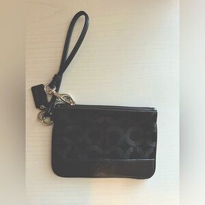 COACH Logo Zip Wristlet